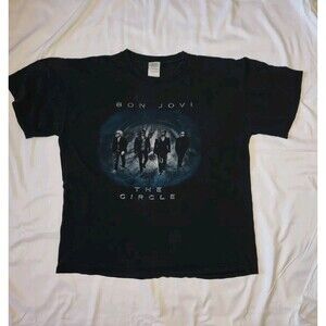5/$25 Bon Jovi The Circle Tour 2010 Large Concert Tour T-Shirt Tee Gliden